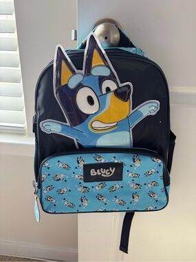 Bluey Kids Backpack in Light Blue and Navy - Bluey